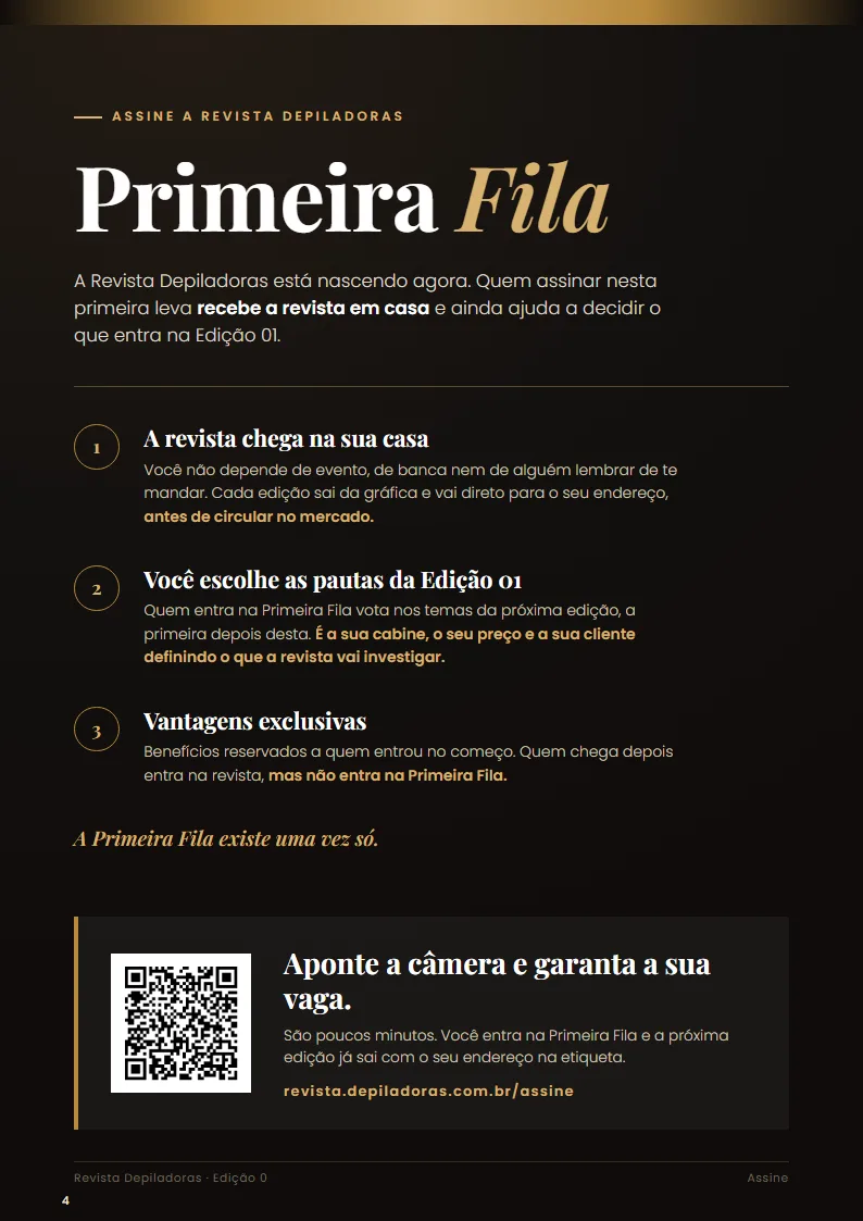 Página 4 — Sumário · Revista Depiladoras · Edição 0